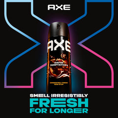 AXE Dark Temptation close-up cap with twist spray for easy application.