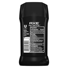 Close-up of AXE Dark Temptation stick with invisible formula and no residue.