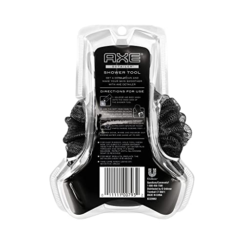 AXE Detailer exfoliator side deep cleans rough spots like elbows and heels.