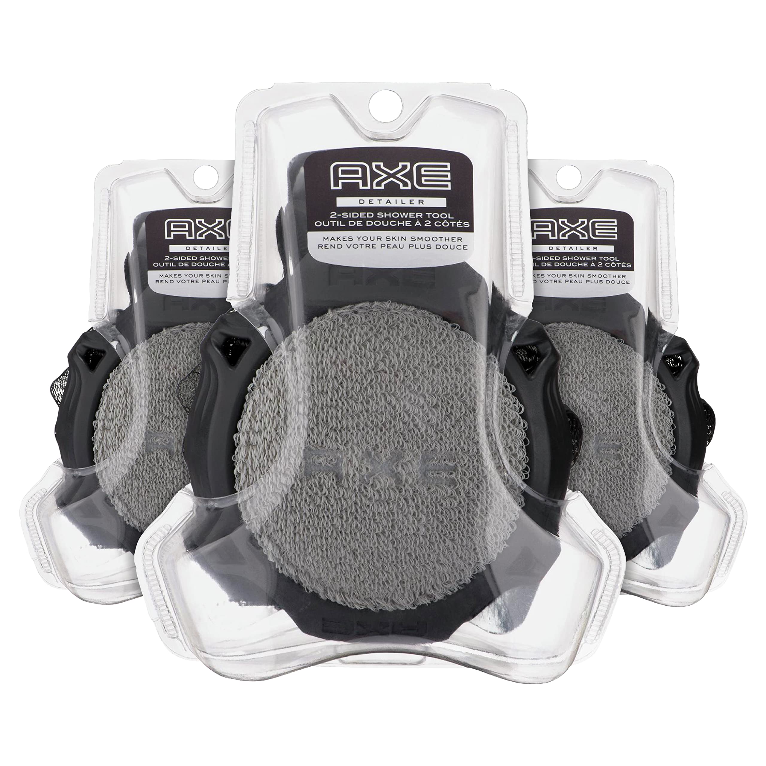 AXE Detailer mesh-side lather for a rich cleanse and smoother skin after every shower.