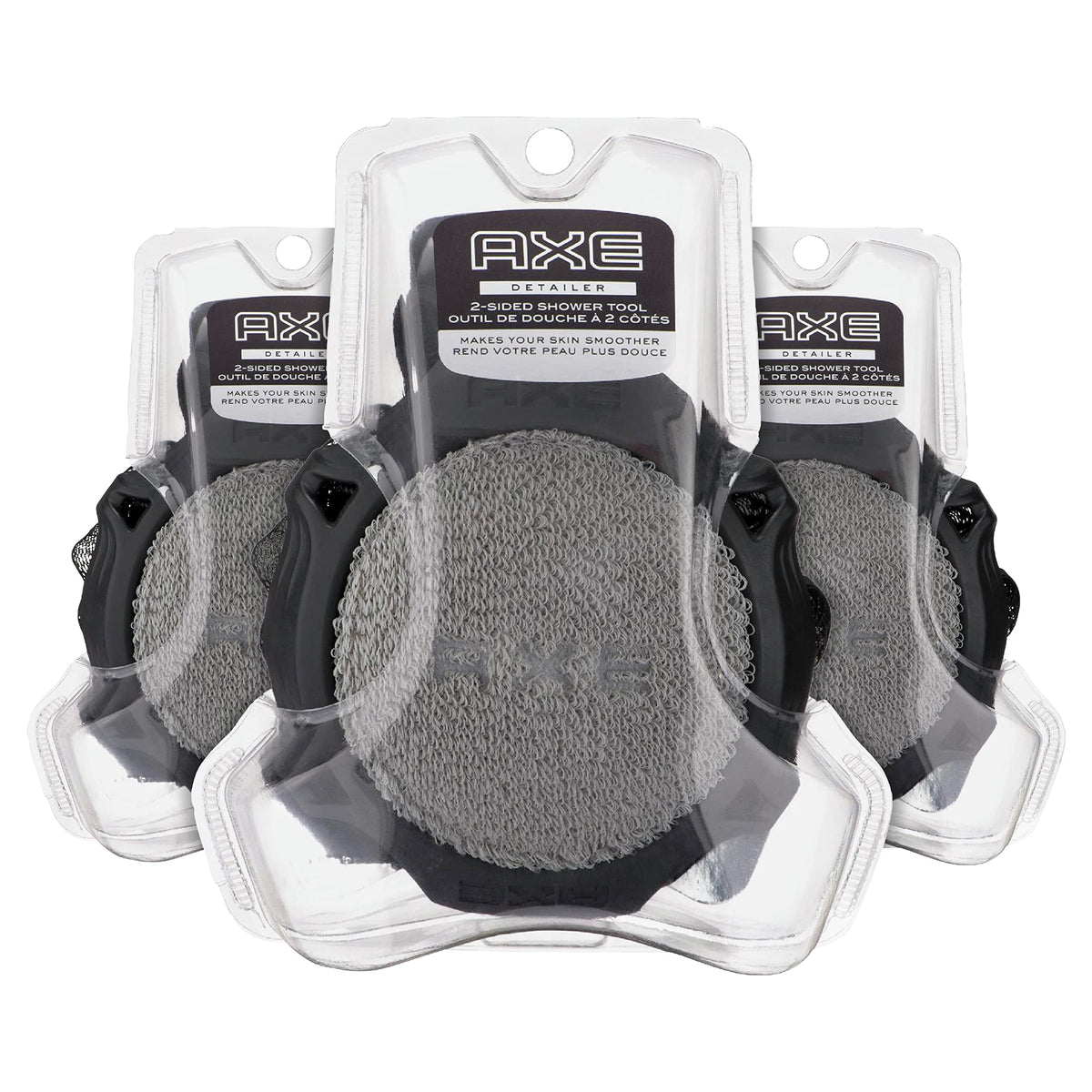 AXE Detailer mesh-side lather for a rich cleanse and smoother skin after every shower.