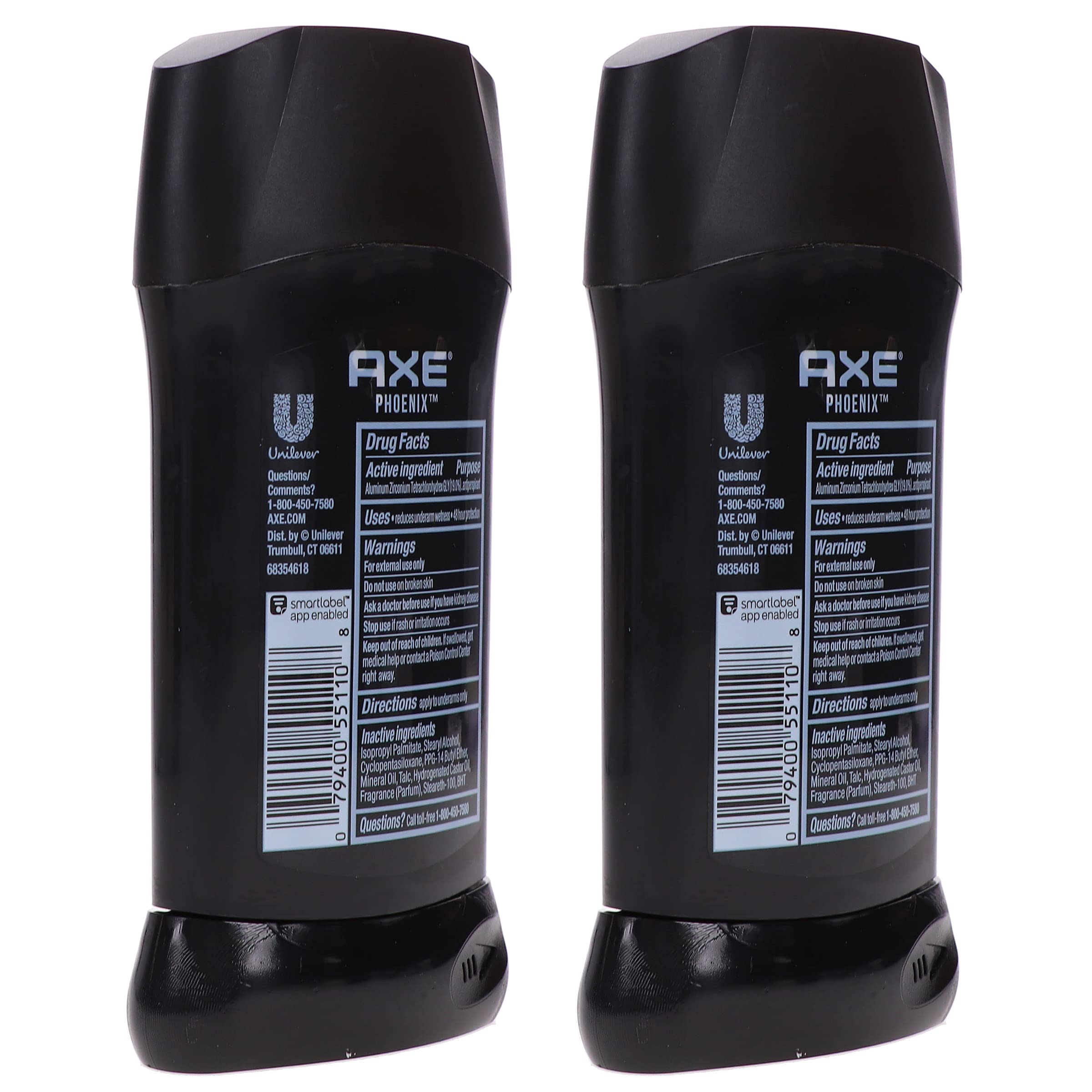 Two AXE Dry Phoenix sticks pack with value box visible.