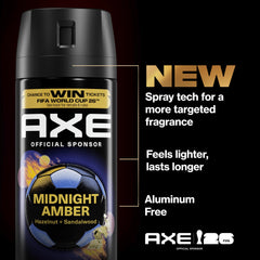 AXE Midnight Amber velvet night sky scent evokes depth and confidence.