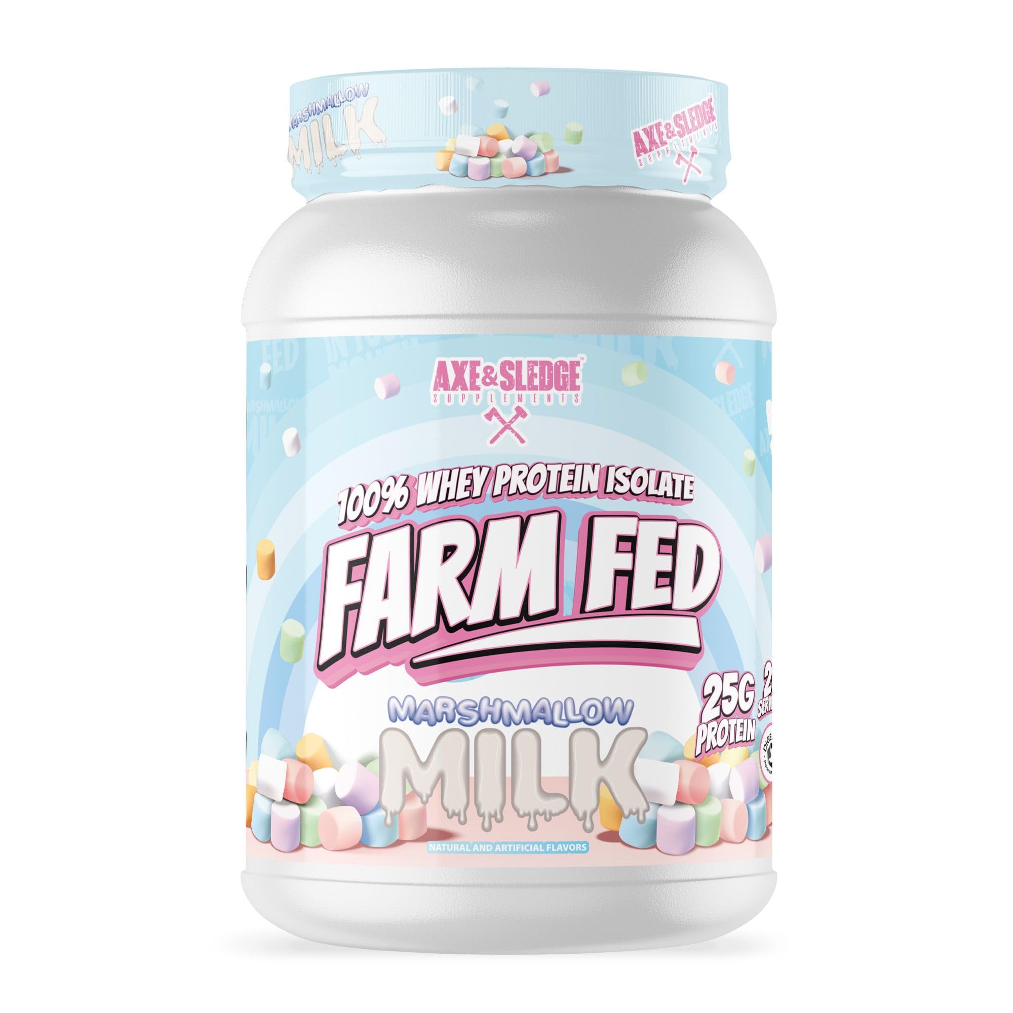 Axe & Sledge Farm Fed Marshmallow Milk tub ready for a quick post-workout shake.