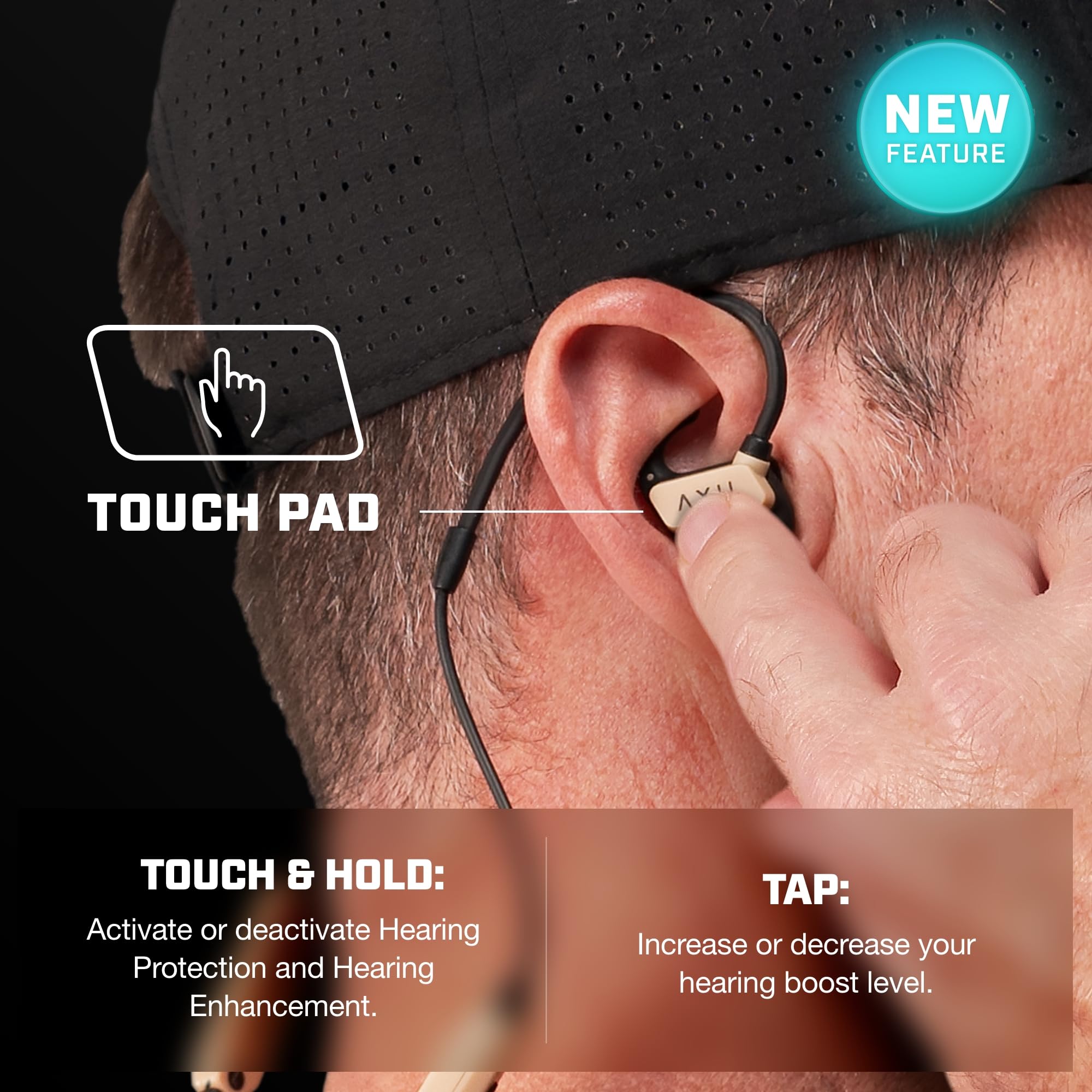 AXIL GS Extreme 3.0 ear tips with multiple sizes for secure all-day wear