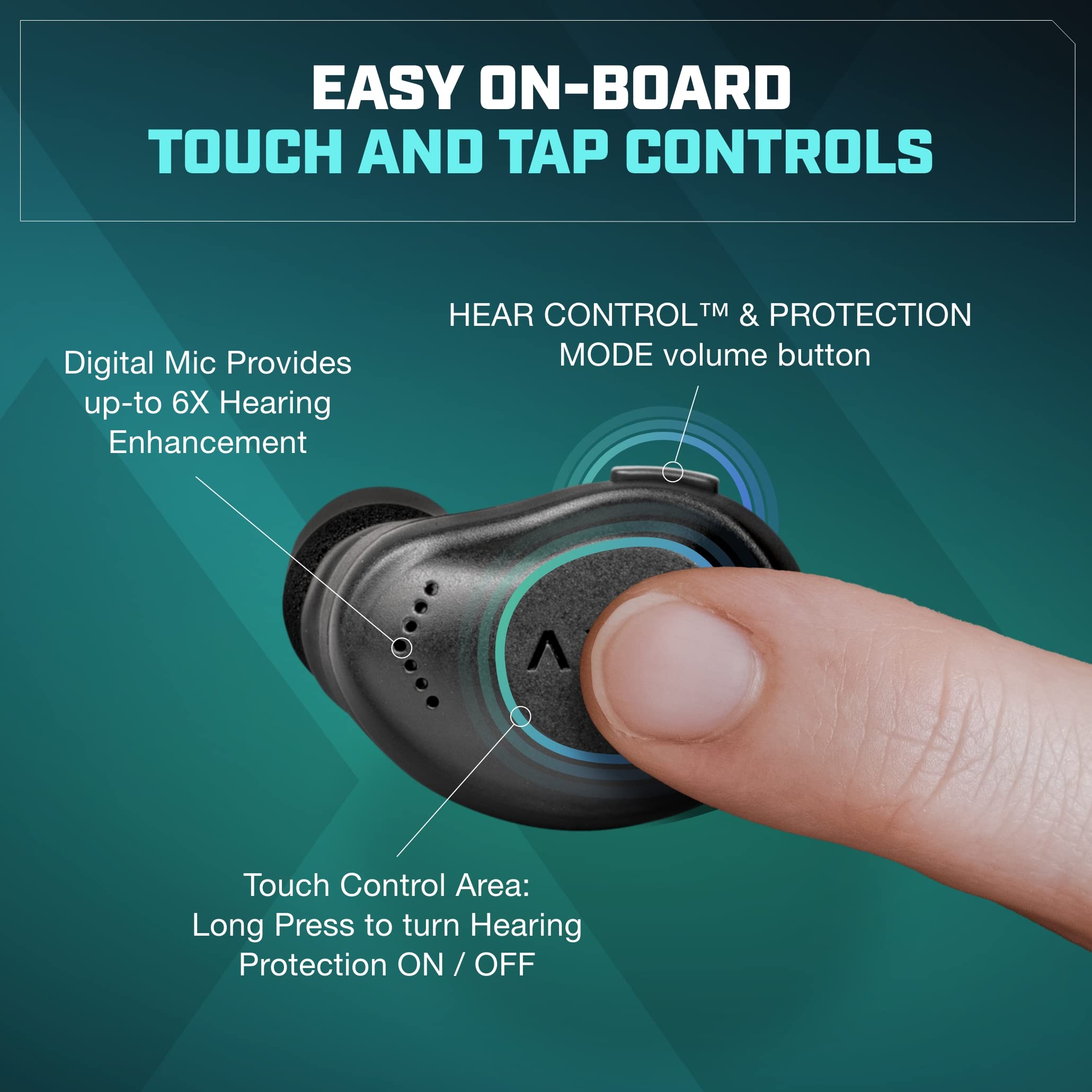 AXIL XCOR PRO earbuds in-ear fit for long-wear comfort