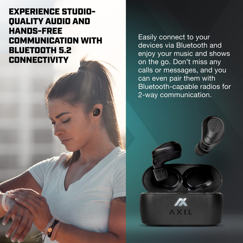 AXIL XCOR PRO earbuds dust and water resistance for rugged use