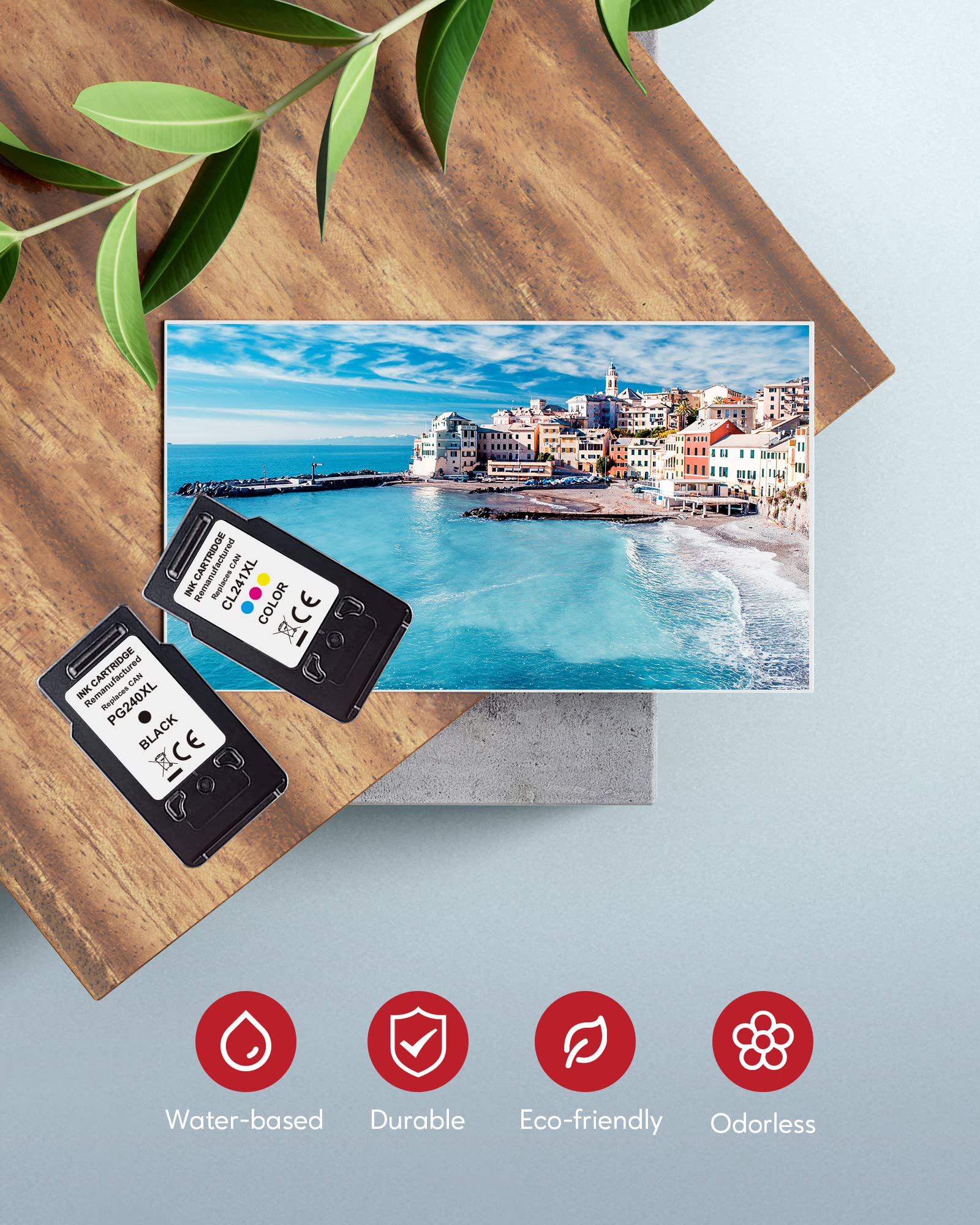 Axlio two-pack contents include black and color cartridges with manual