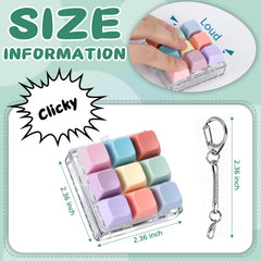 Axlksia button fidget toy with soft silicone for quiet desk relief.