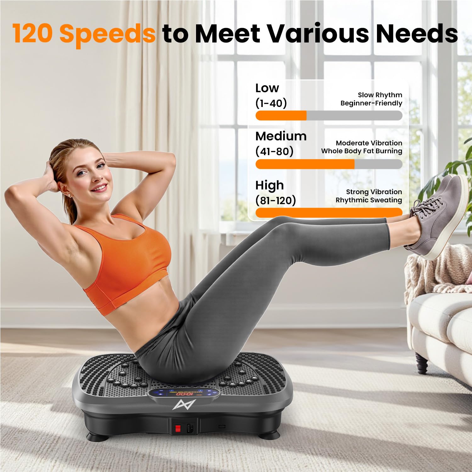 AXV vibration plate compact storage suitable for small home gyms.