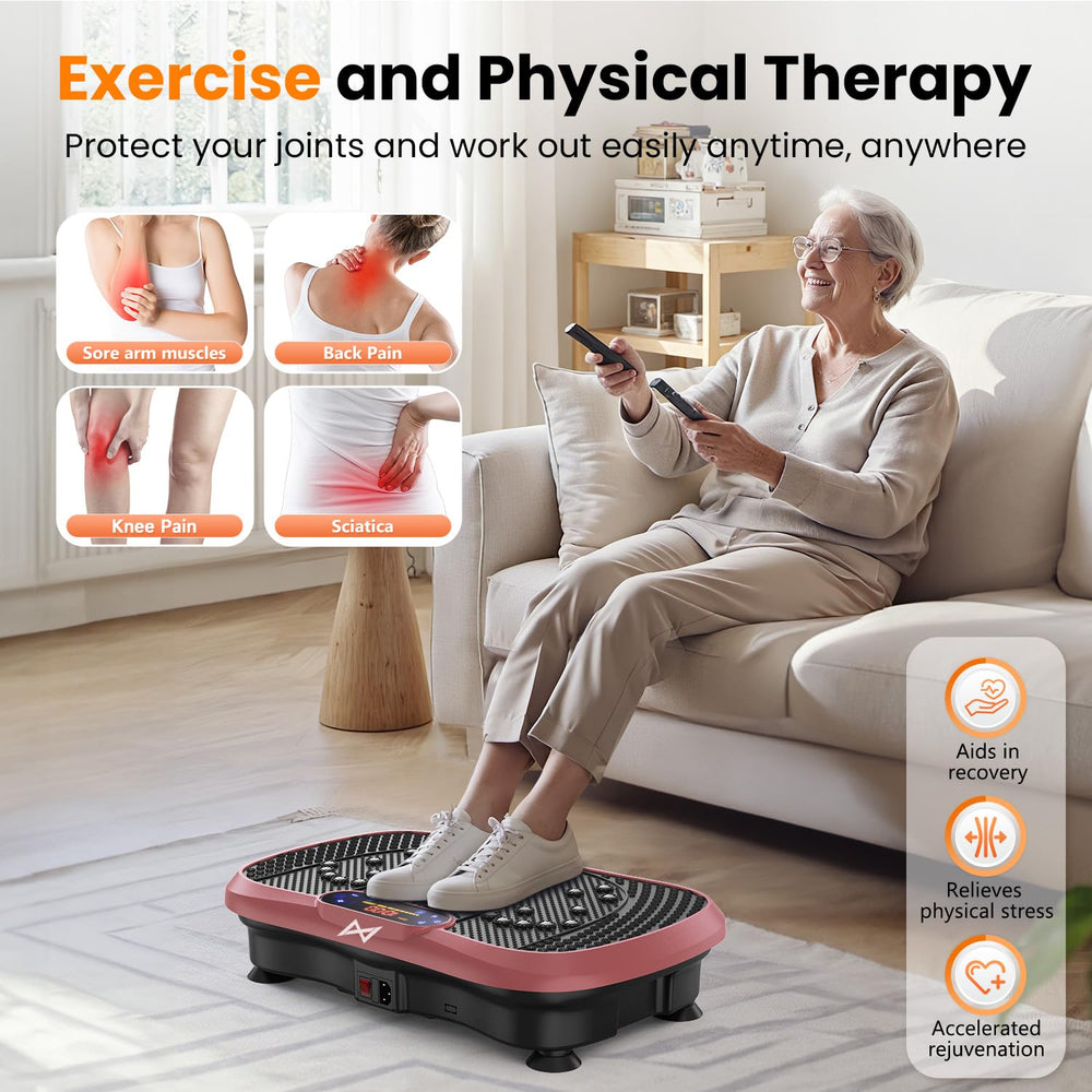 AXV vibration plate display shows time and speed to track your progress.