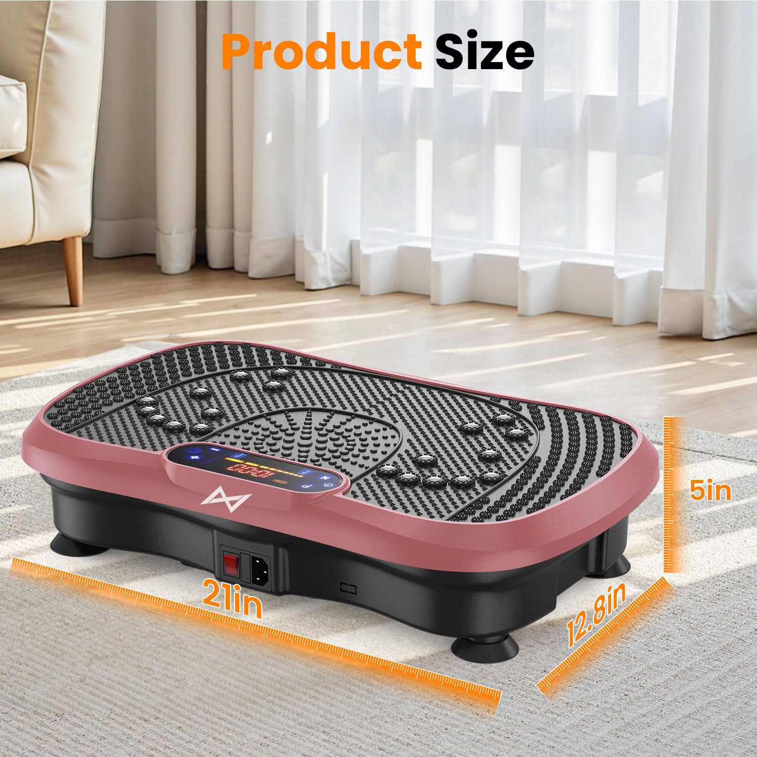 AXV vibration plate fuels motivation with engaging full-body routines.