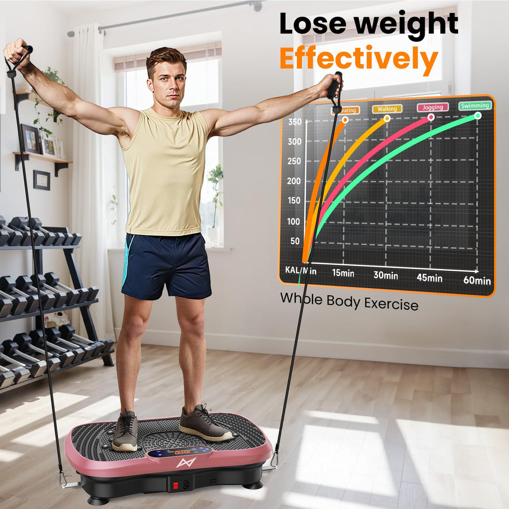AXV resistance bands allow upper and lower body workouts for variety.