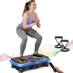 AXV vibration plate top view, compact design suitable for home workouts.
