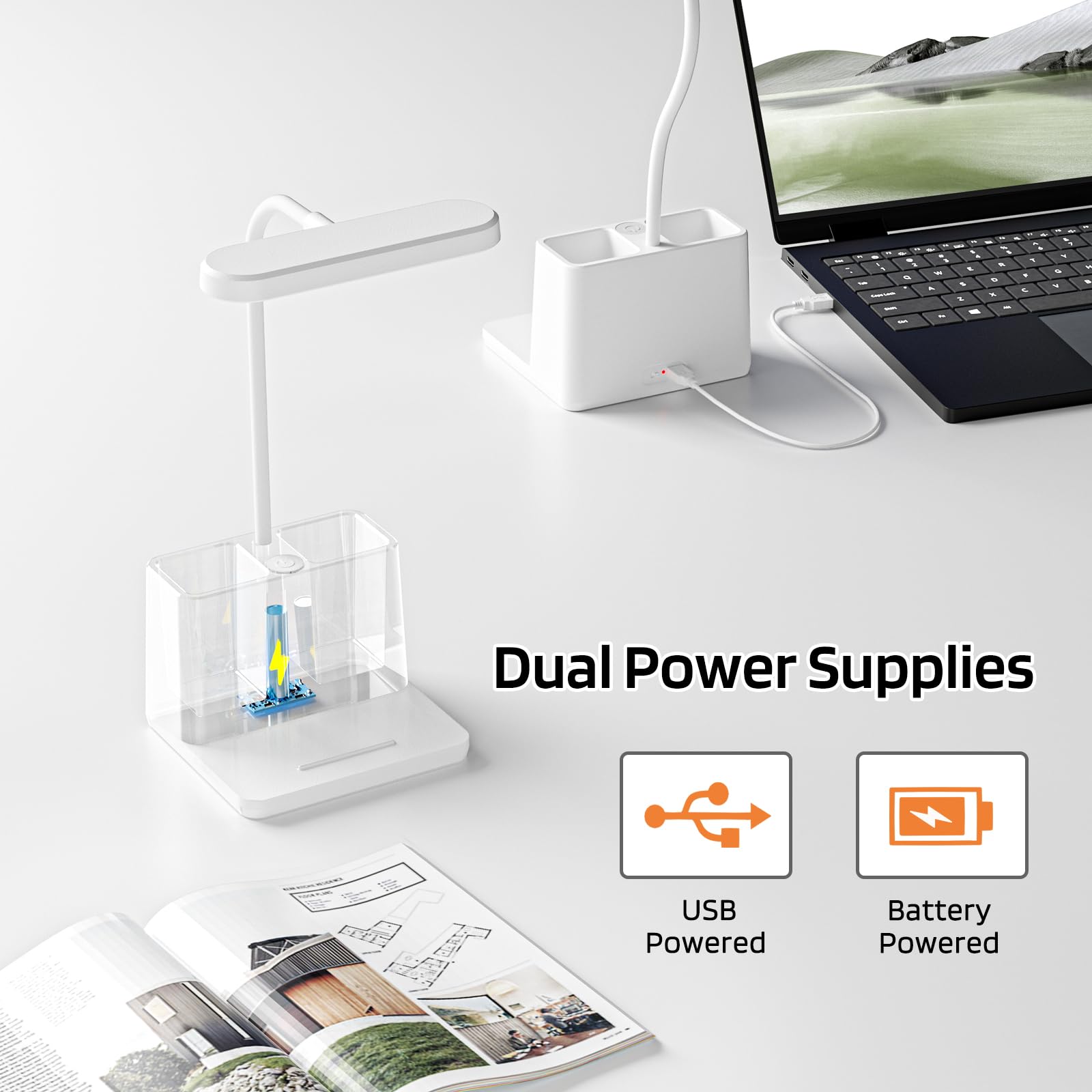 AXX desk lamp provides nine lighting options for versatile tasks.
