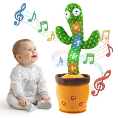 Ayeboovi dancing talking cactus toy with engaging motion for baby play.