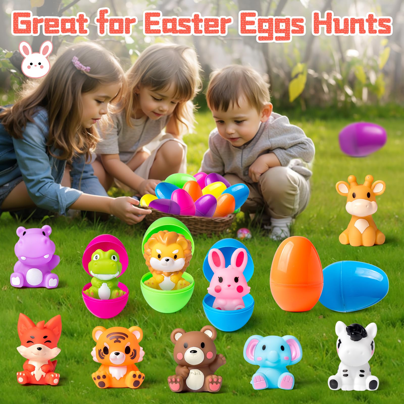 AyiOwmpa six-color eggs with puppets enhance decorations and classroom rewards.