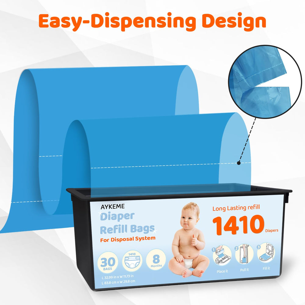AYKEME Bottom-sealed bag design for mess-free diaper changes