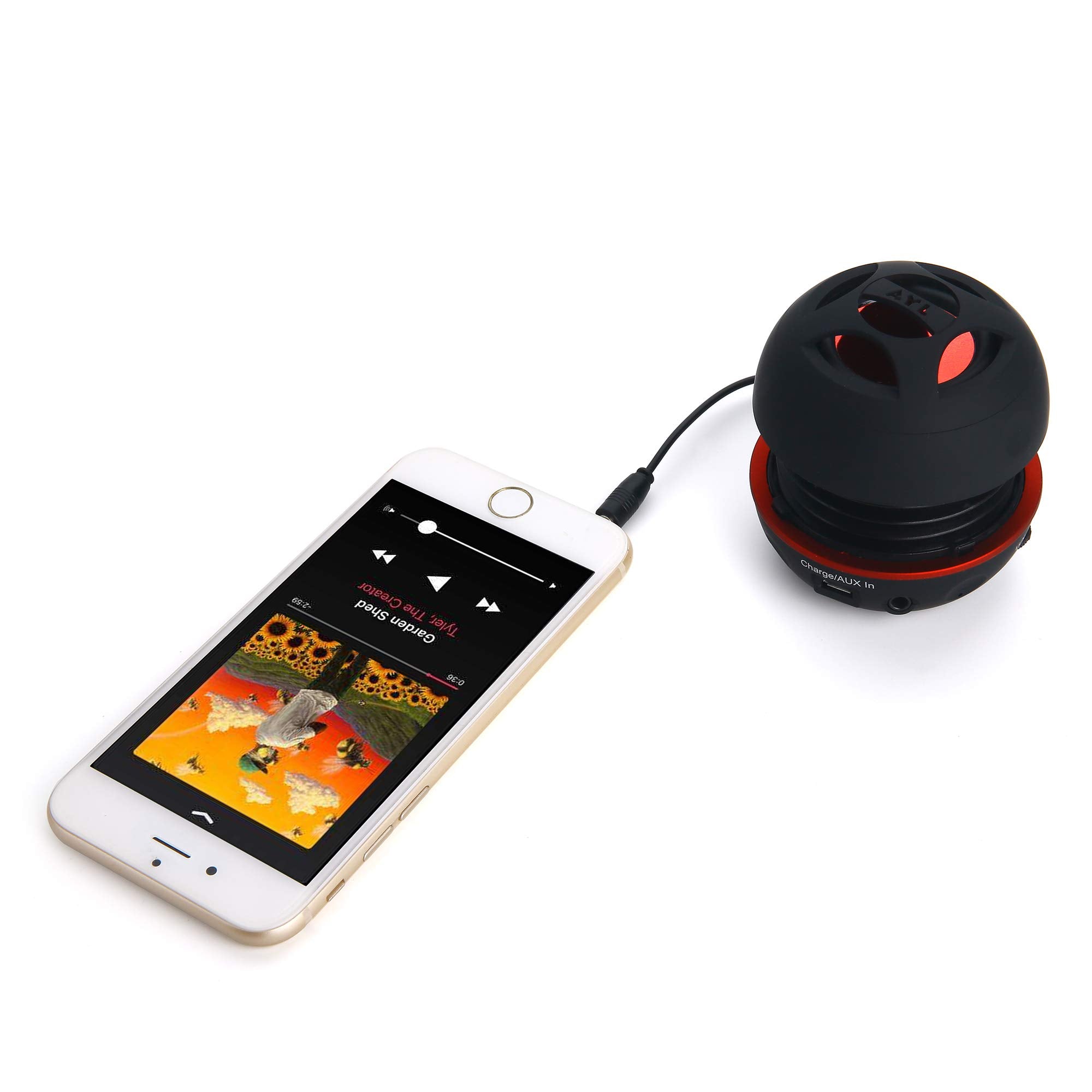 AYL mini speaker system 3.5mm aux input for wide compatibility.