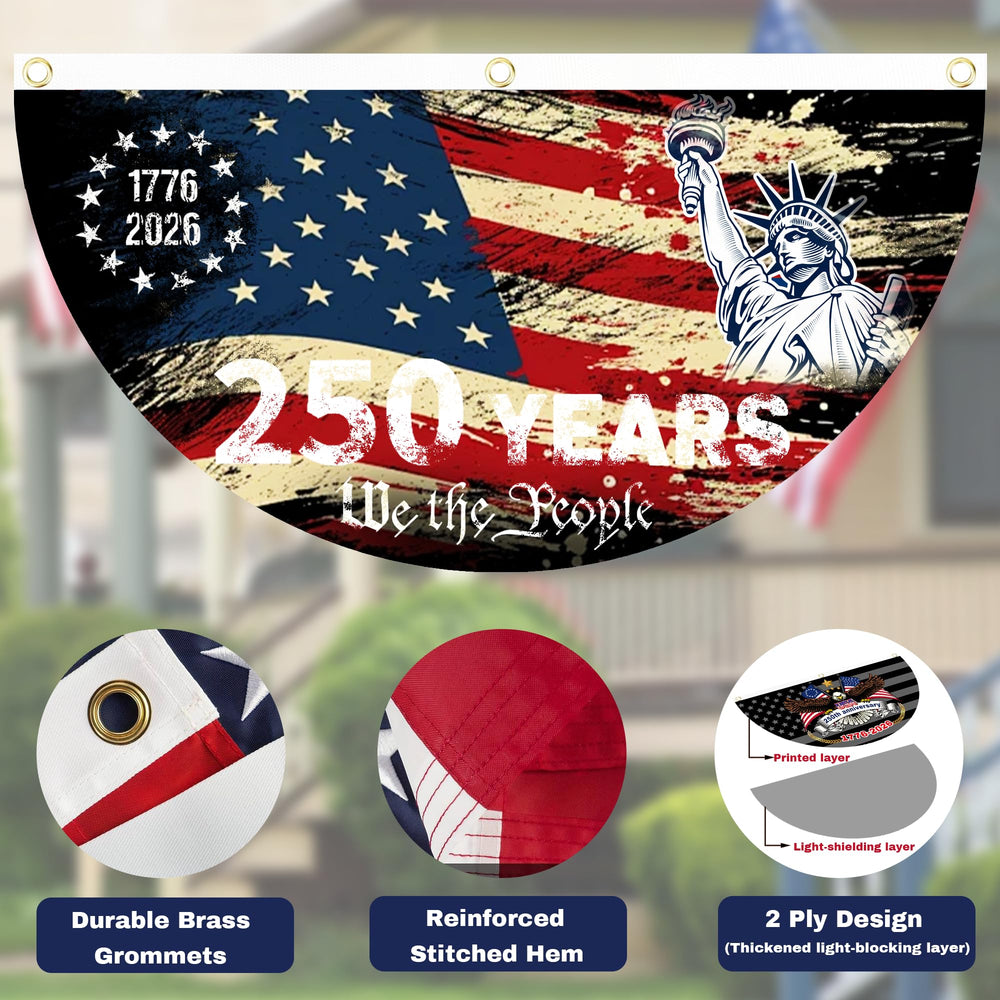 AYTHSRIC 2PCS USA flag brass buckle hanging enables quick setup.