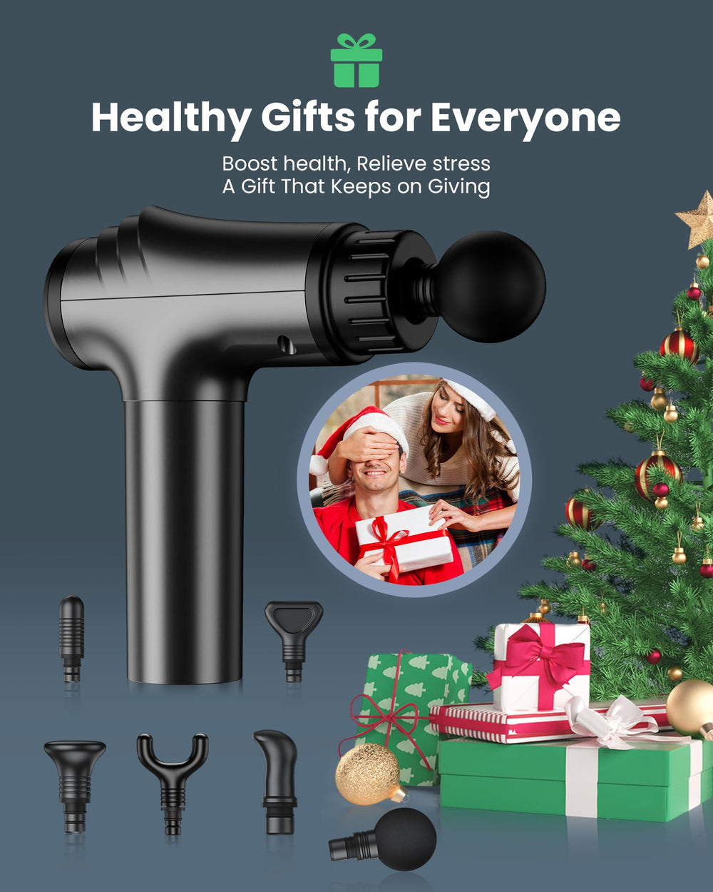 AYURA portable back massage gun for quick relief anywhere