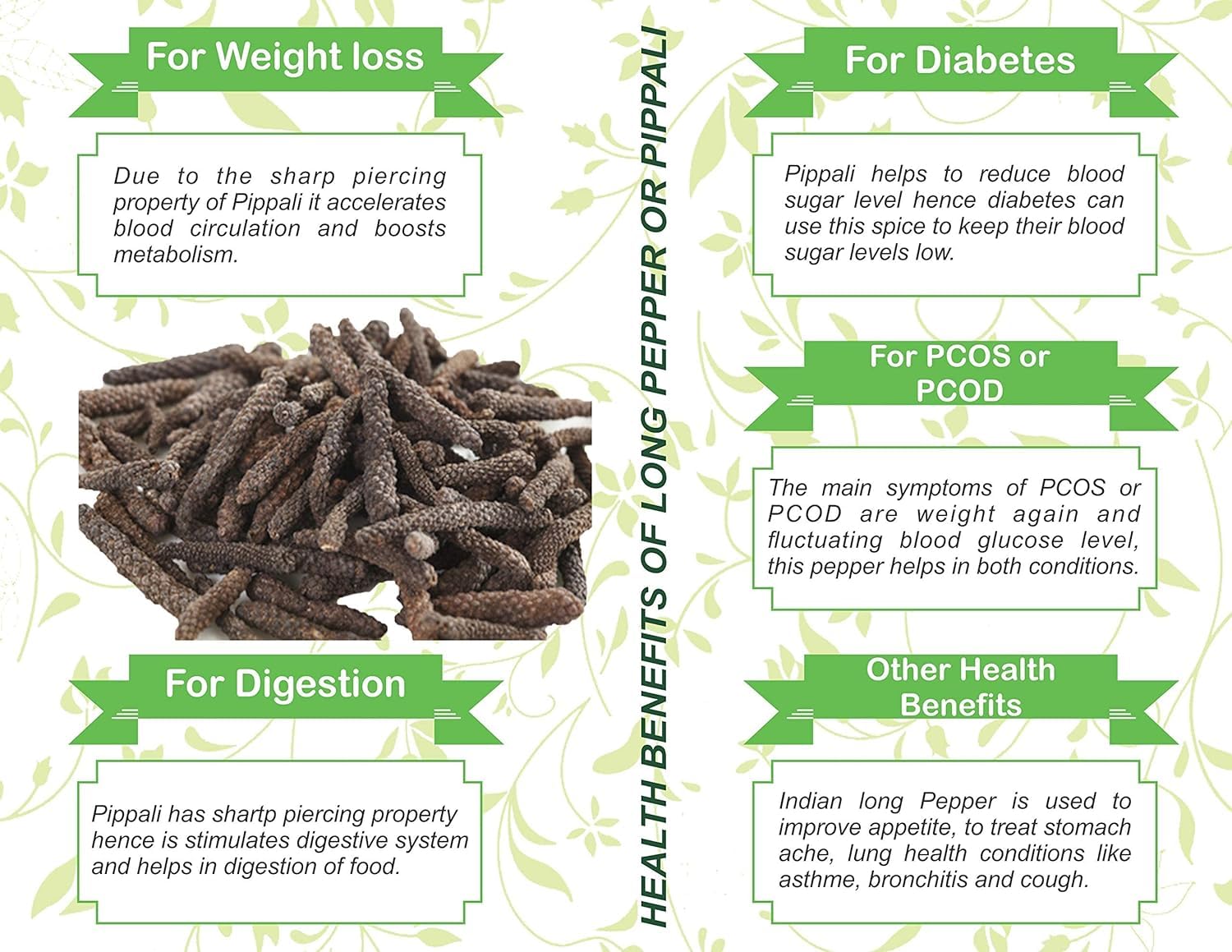 AYURVEDASHREE long pepper in spice jar; ready-to-use flavor booster.