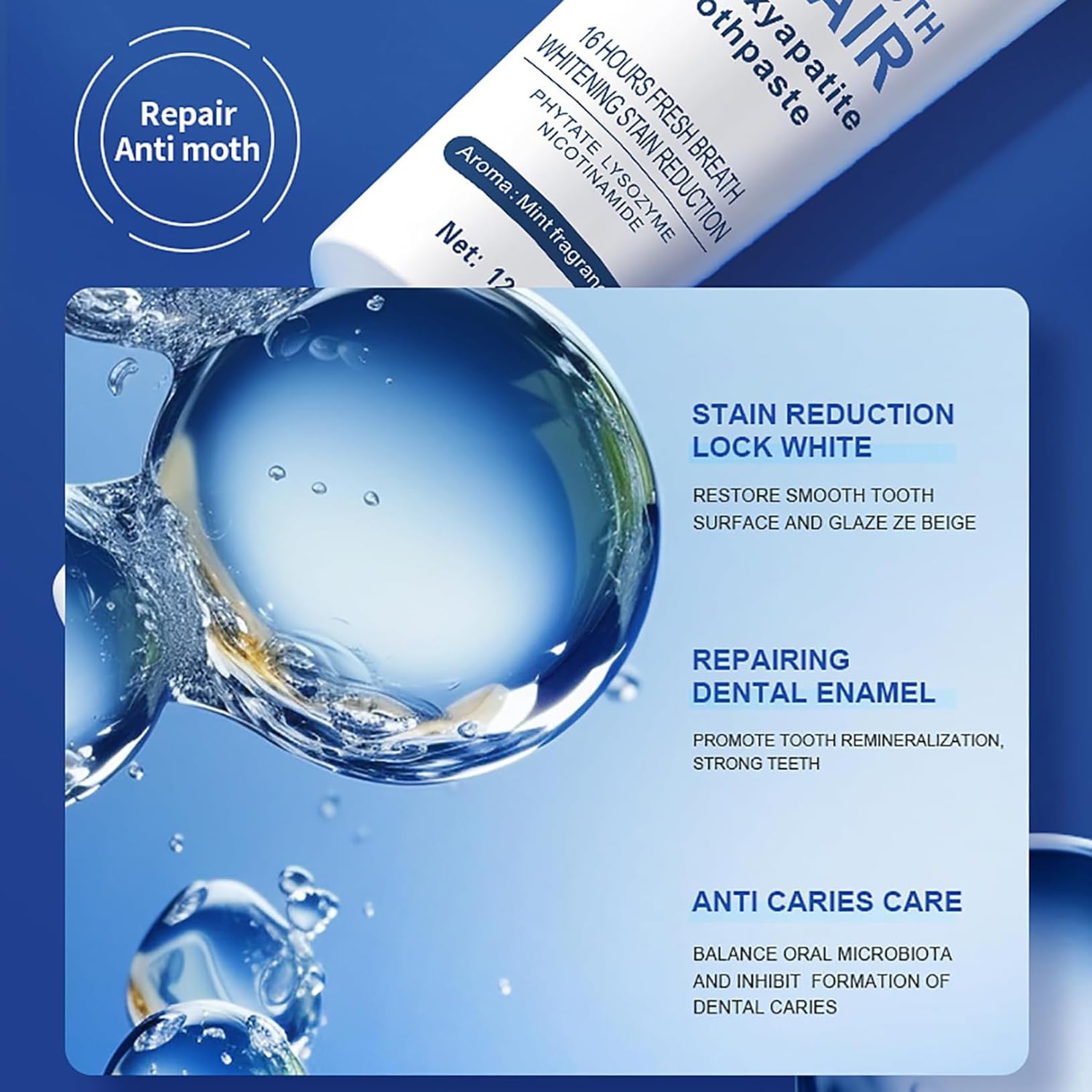 Ayzololo hydroxyapatite toothpaste daily-use display ready for routine care