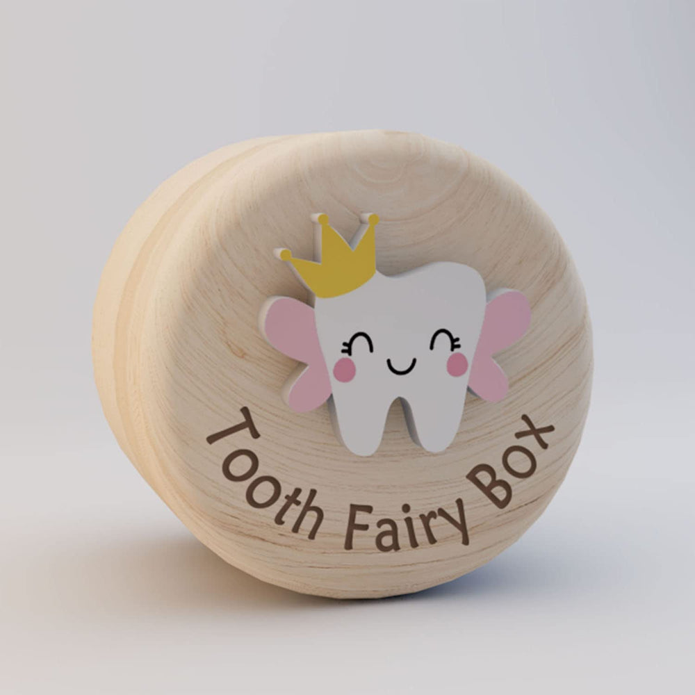 Azbuk Tooth Fairy Box exterior highlights compact 2x2x1.4 inch size for bedside storage