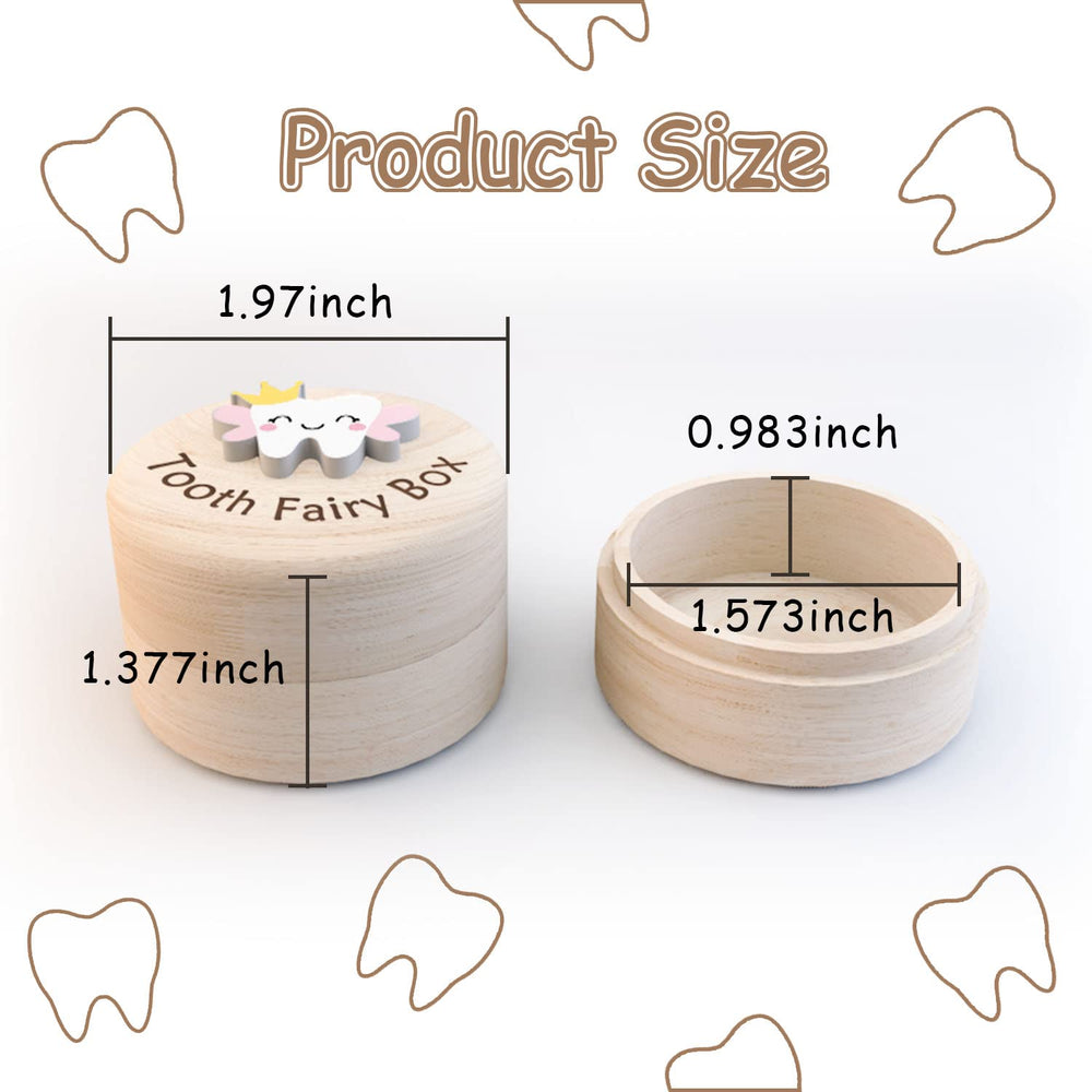 Azbuk Tooth Fairy Box interior space holds a small baby tooth securely