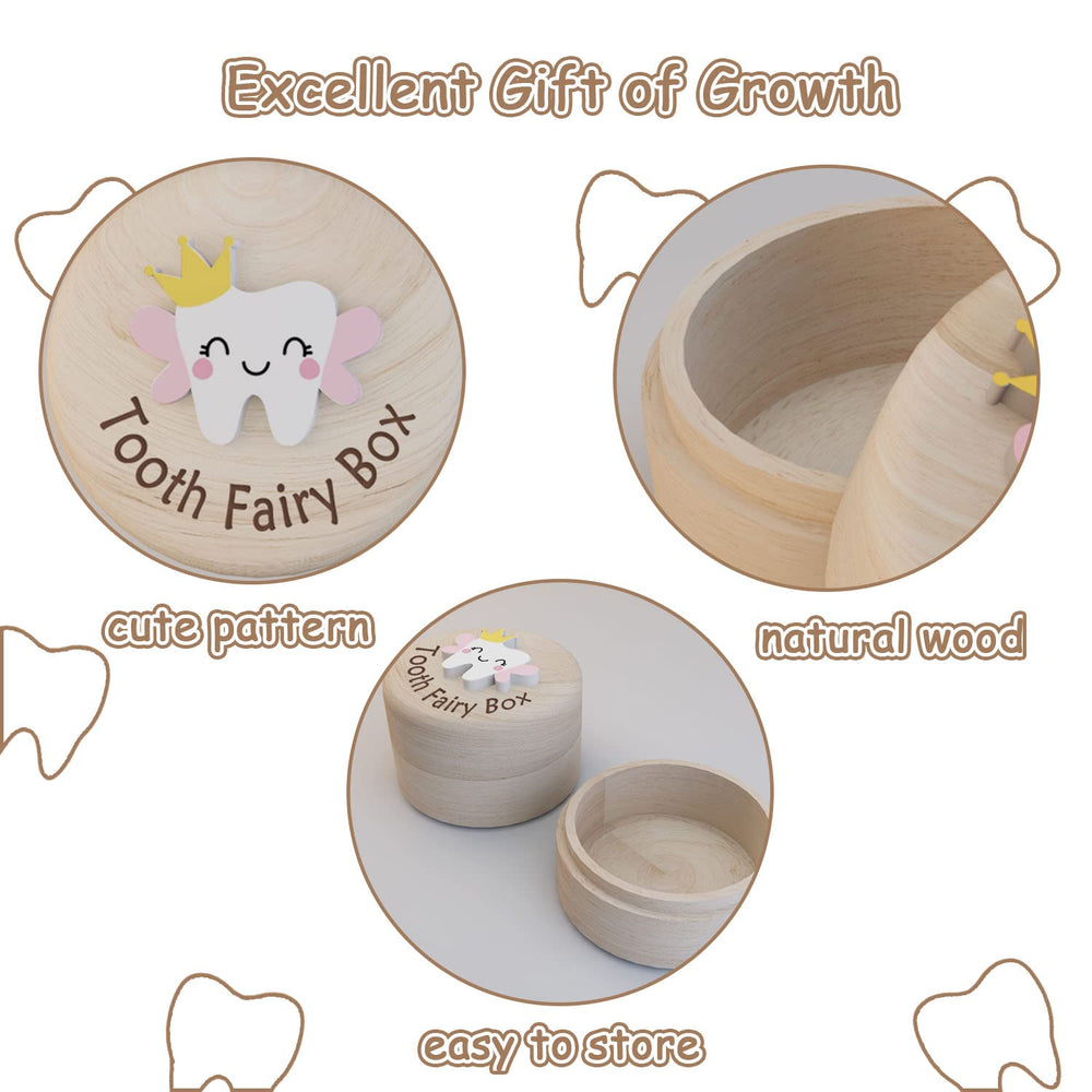Azbuk Tooth Fairy Box crafted from natural wood for durability and memory