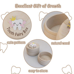 Azbuk Tooth Fairy Box crafted from natural wood for durability and memory