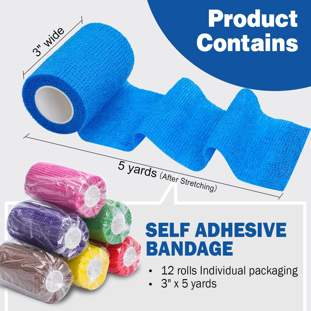AZEN 3in x 5yd bandage wrap roll used for quick dressing changes.