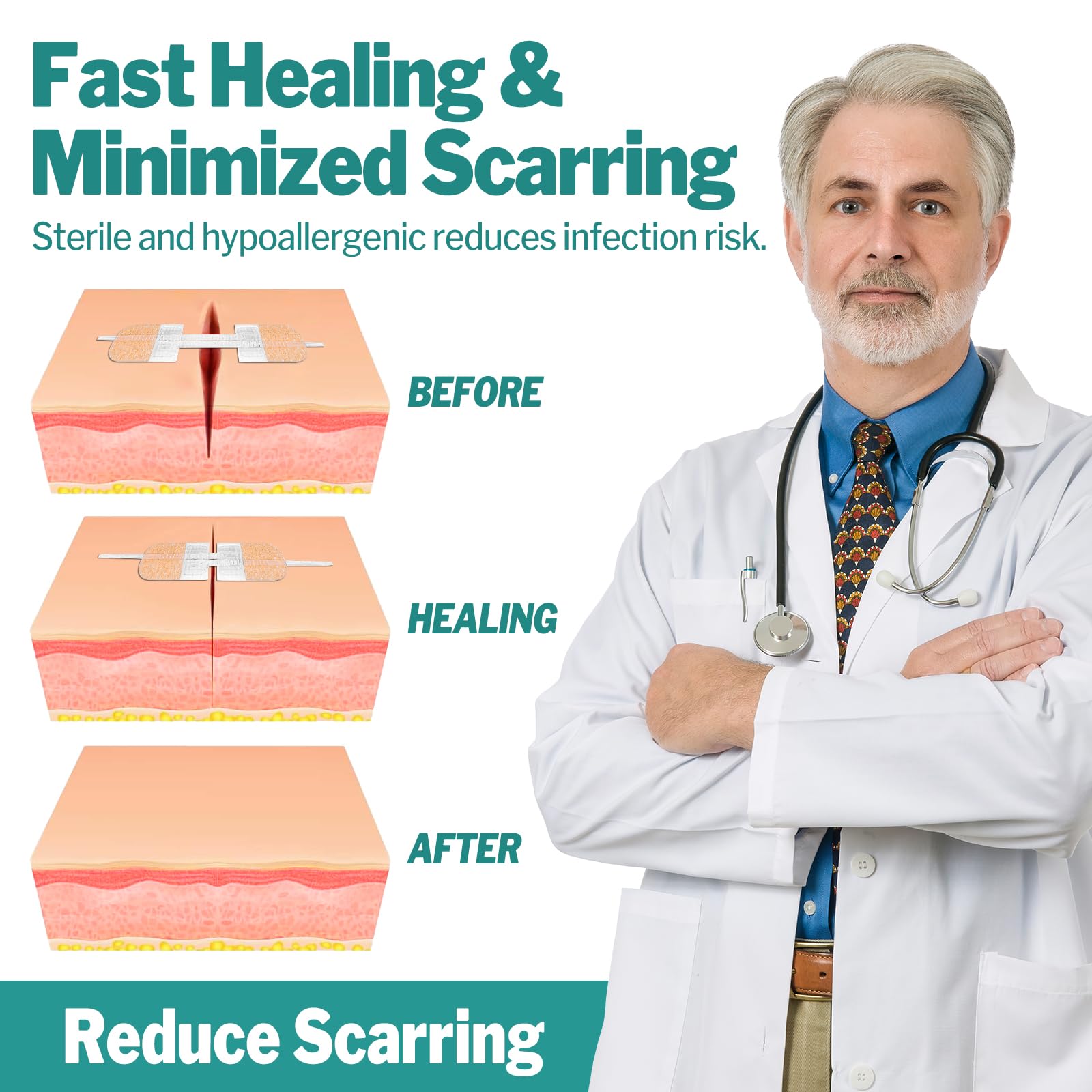 AZEN easy application lets you stick and zip to protect minor wounds.