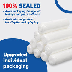 AZEN gauze rolls with attached medical tape for secure wrapping
