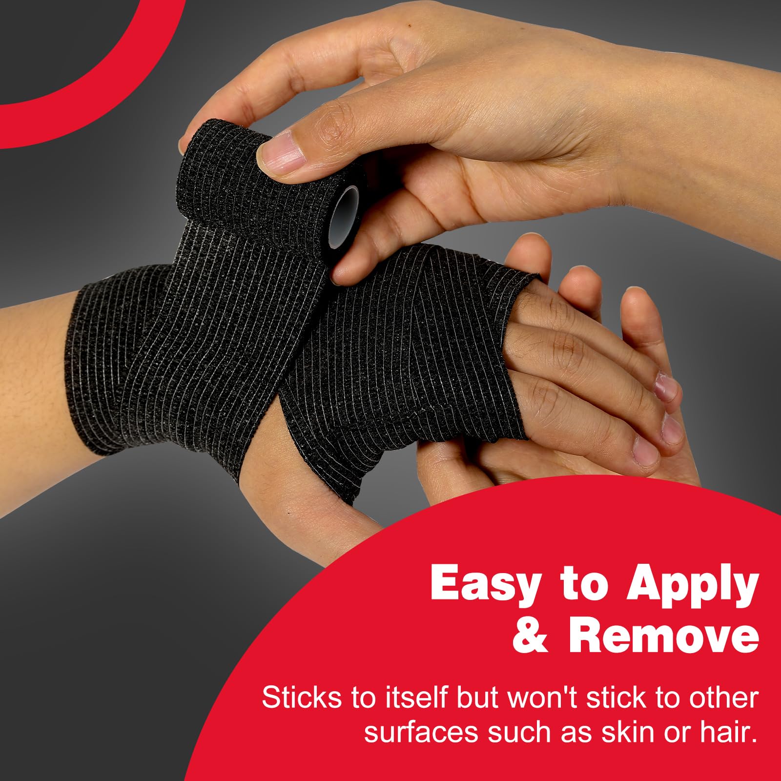 AZEN wrist tape usage demonstrates secure, flexible support during activity