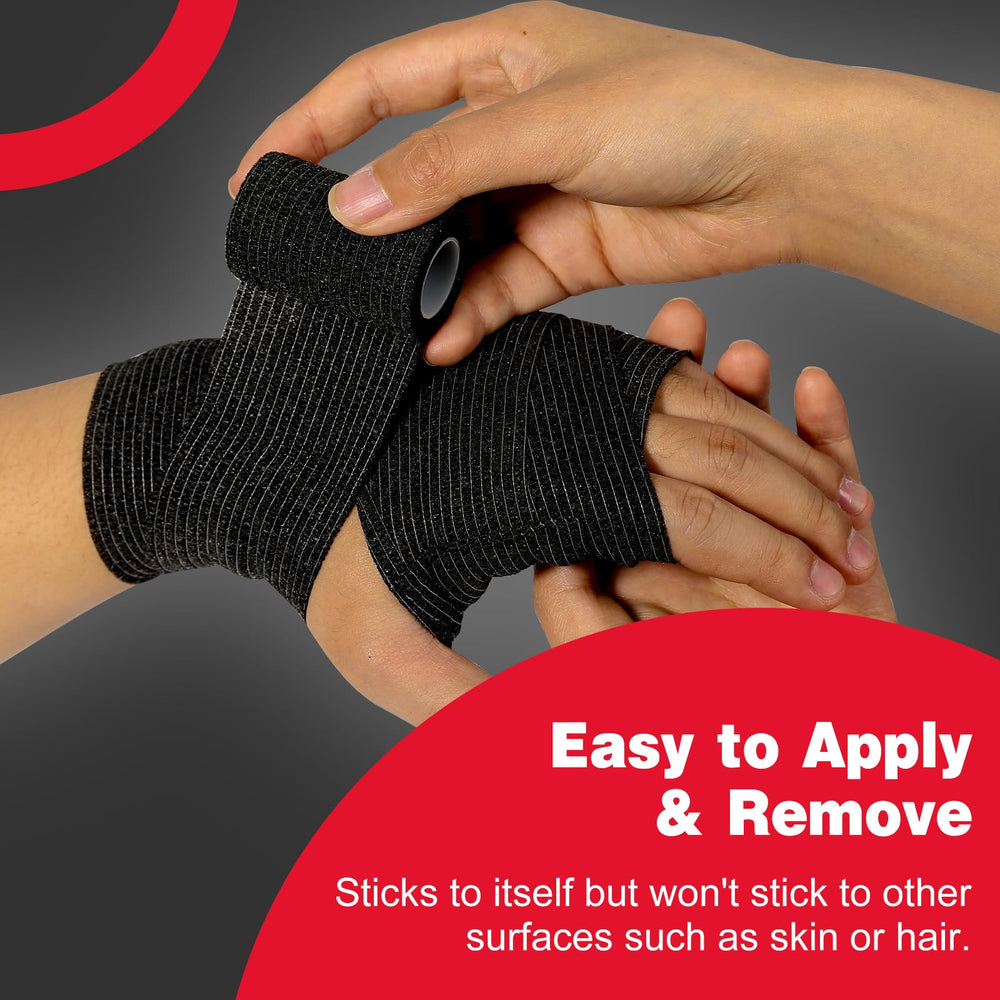 AZEN wrist tape usage demonstrates secure, flexible support during activity