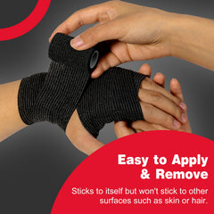 AZEN wrist tape usage demonstrates secure, flexible support during activity