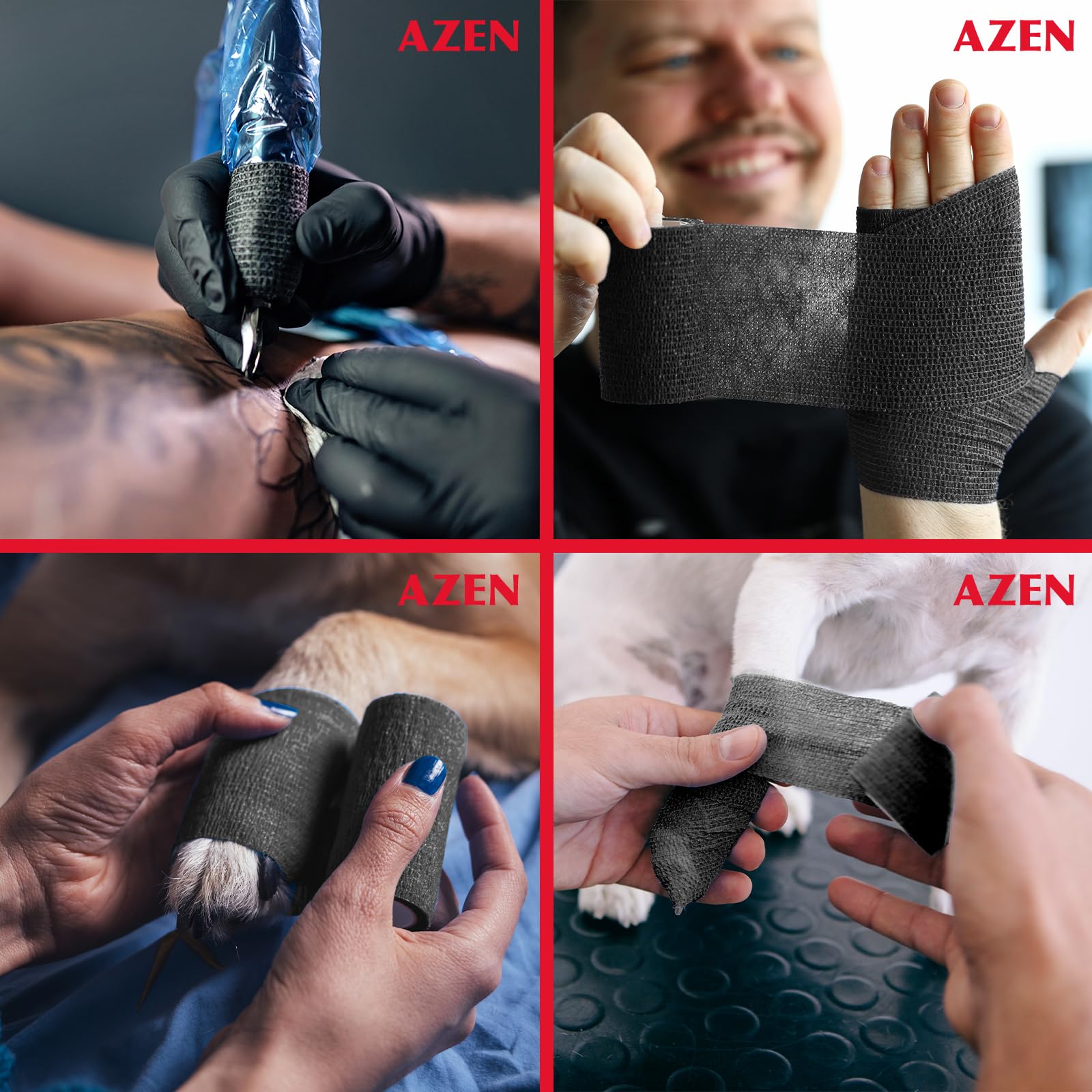 AZEN tattoo wrap bandage and grip tape for clean, secure aftercare.