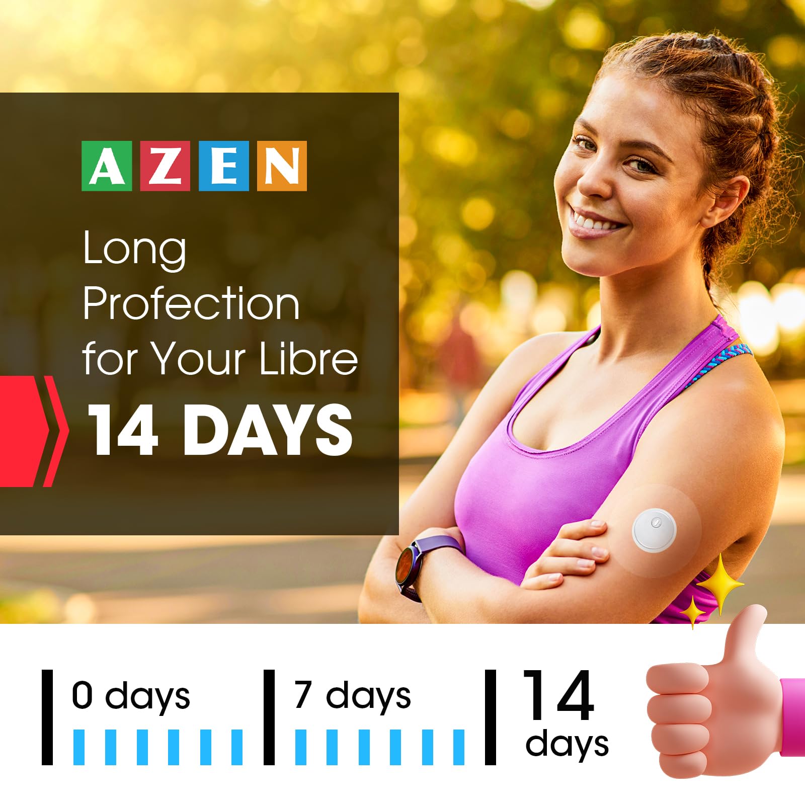 AZEN transparent tape secures patches in wet conditions