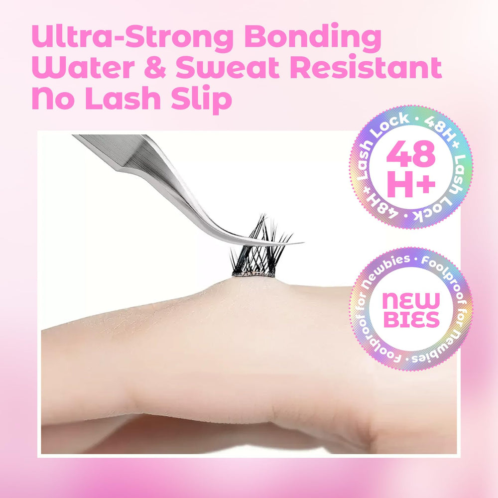 Azenlo bottle and brush aid smooth, controlled lash glue application