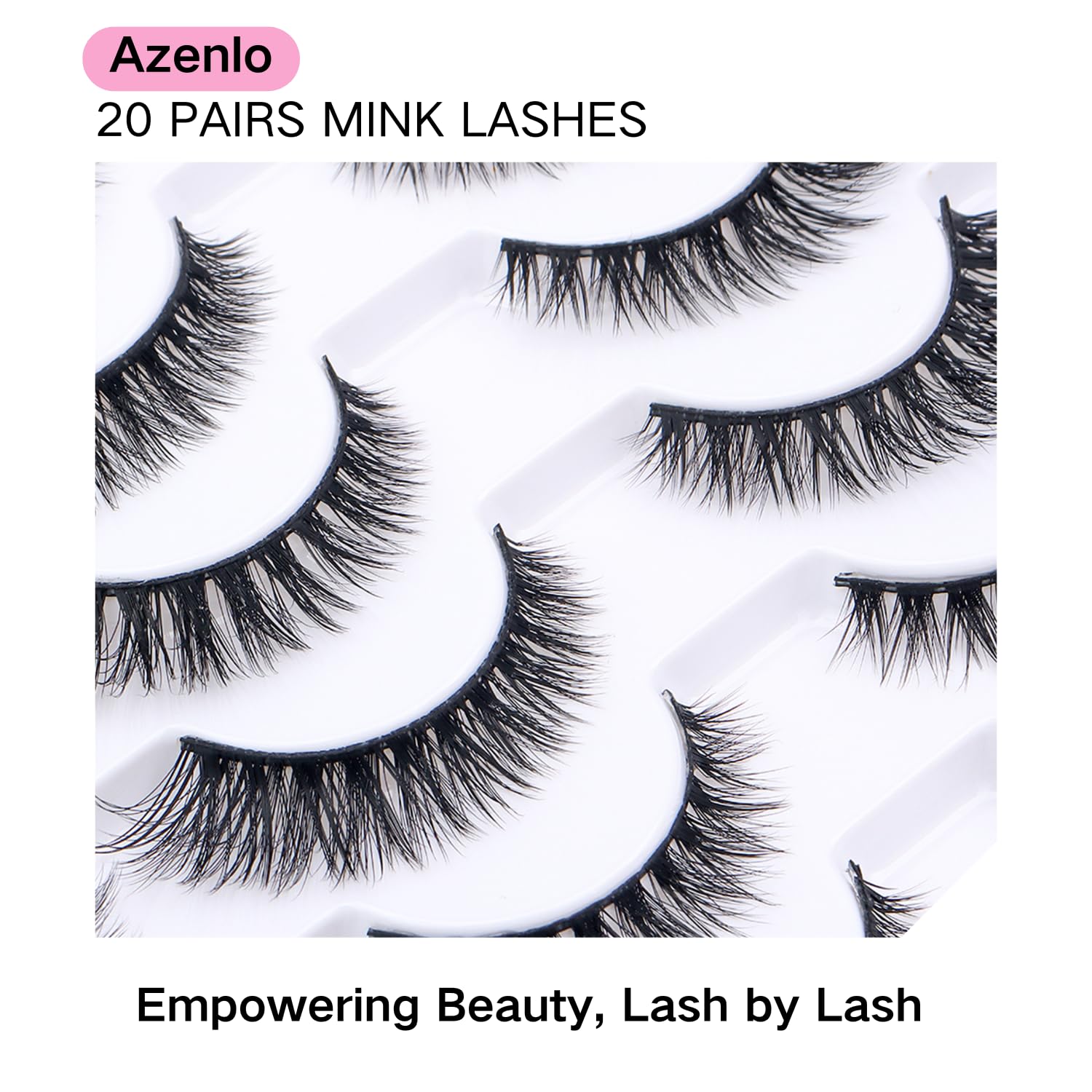 Azenlo lightweight lashes designed for comfortable all-day wear.