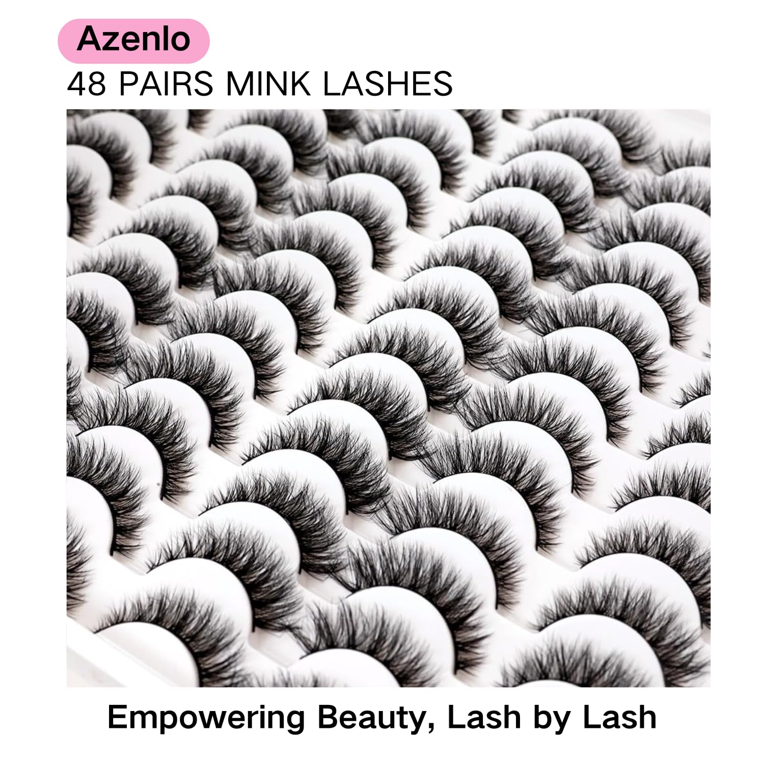 Azenlo ultra-soft hypoallergenic lashes for comfortable all-day wear.