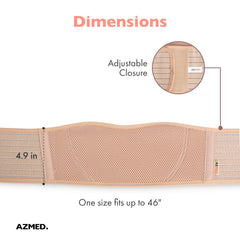 AZMED adjustable maternity belt with easy-fit closure for growing belly comfort