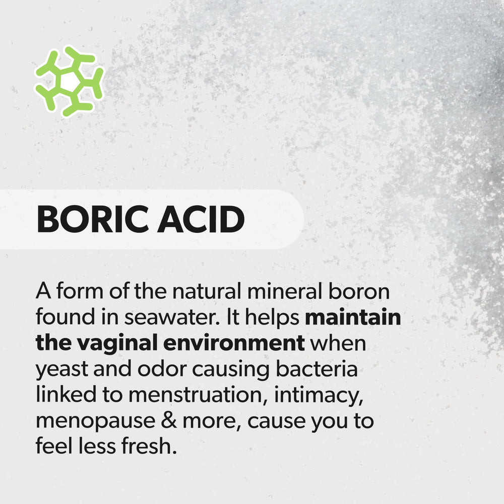 AZO Boric Acid bedside setup for nightly use.