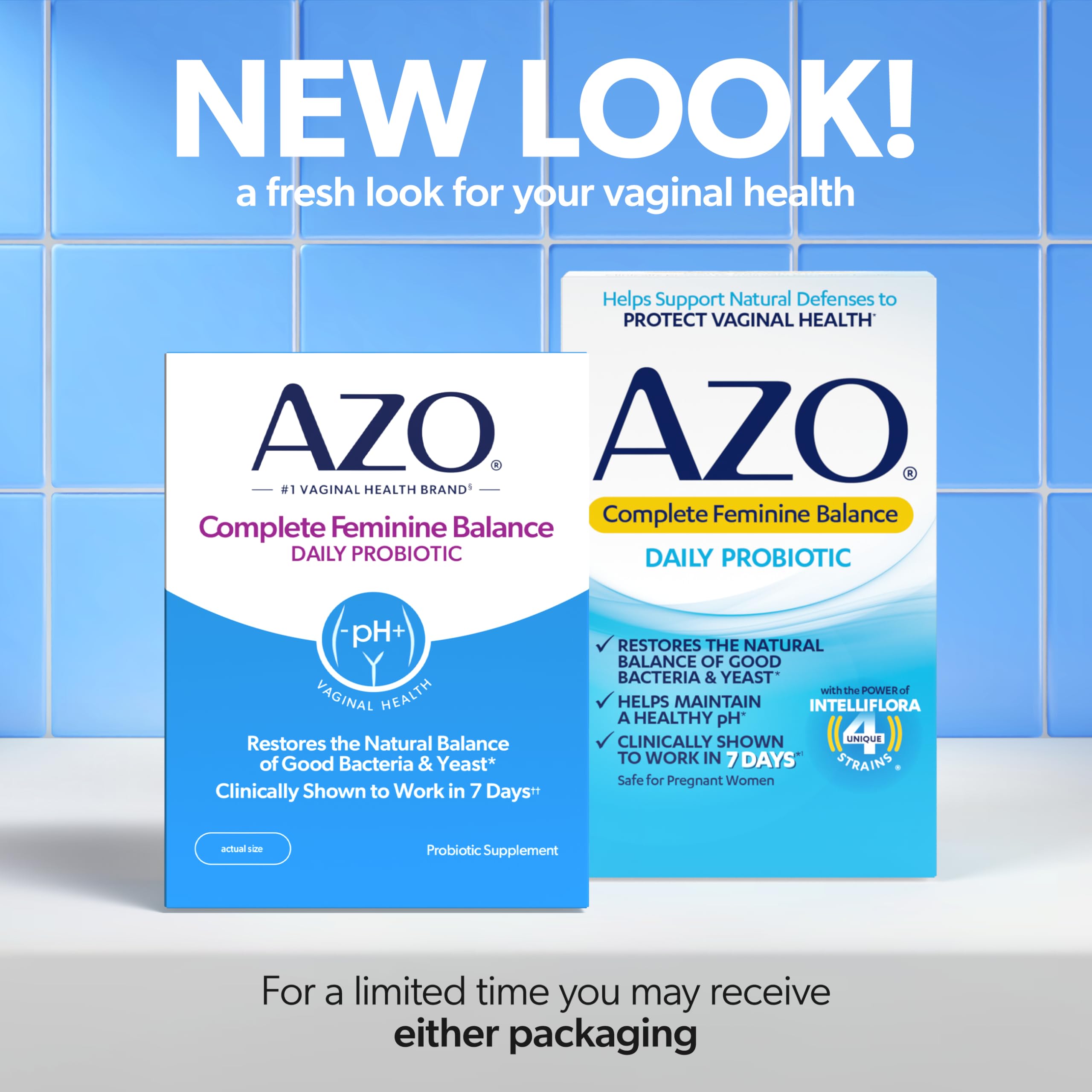 AZO Complete Feminine Balance capsules close-up for daily use