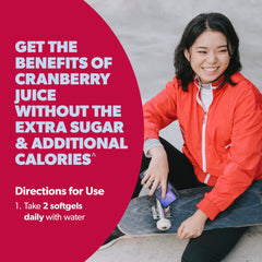Daily dosage guidance for AZO Cranberry Pro softgels.