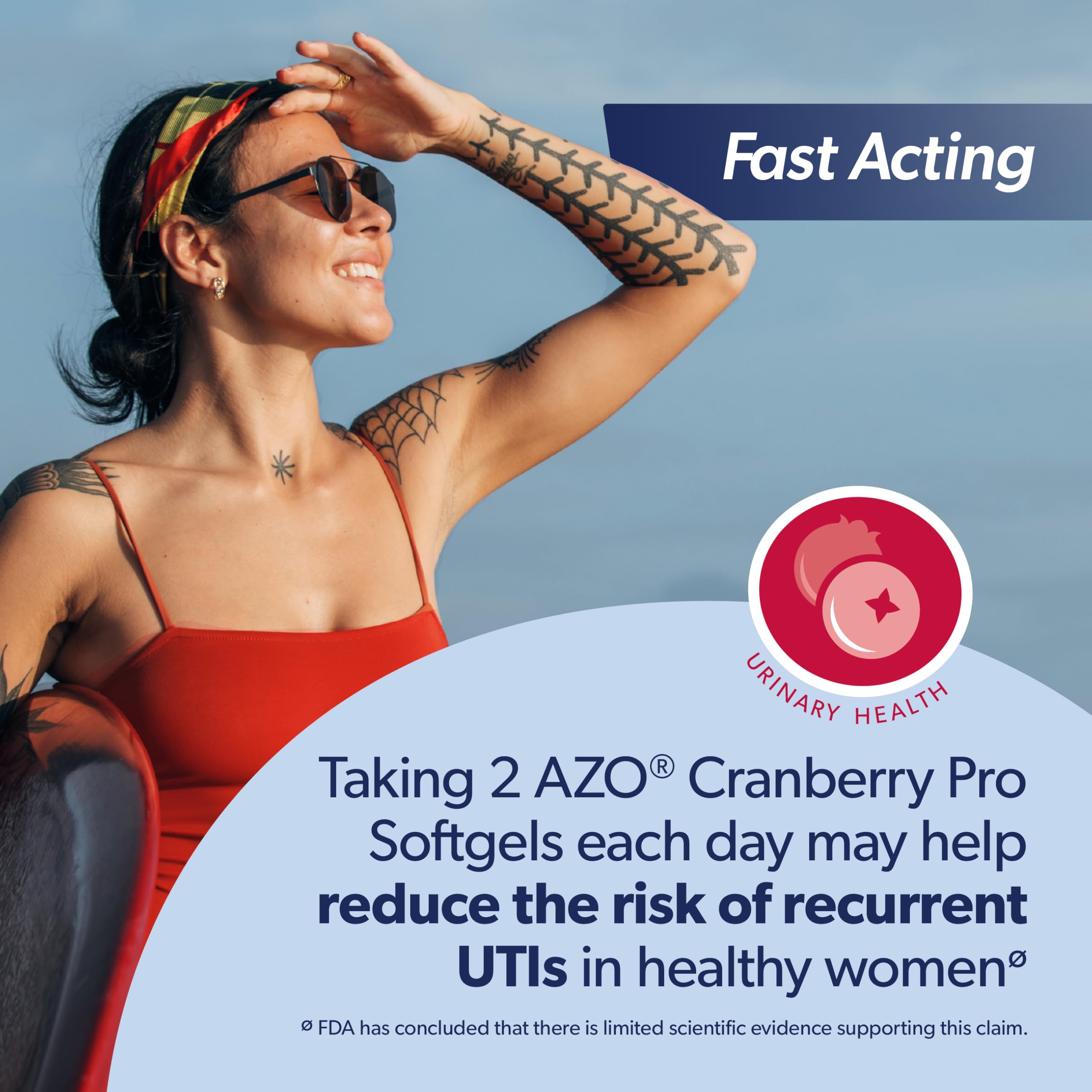 AZO Cranberry Pro sugar-free formulation highlighted on packaging.