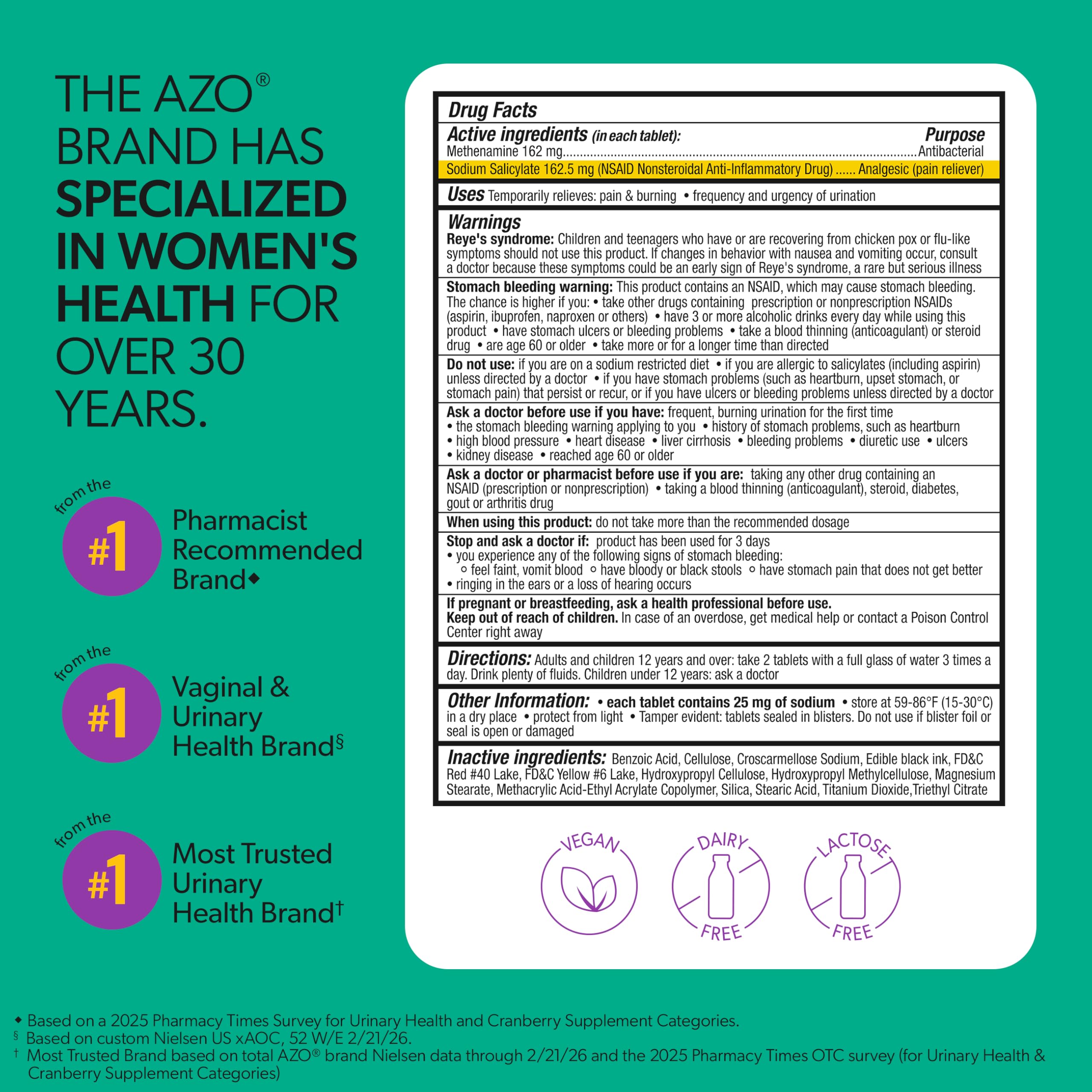 AZO Urinary Defense pharmacist display signals trusted urinary health brand.