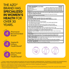 AZO Yeast Plus Dual Relief packaging highlights convenient single-pill format.