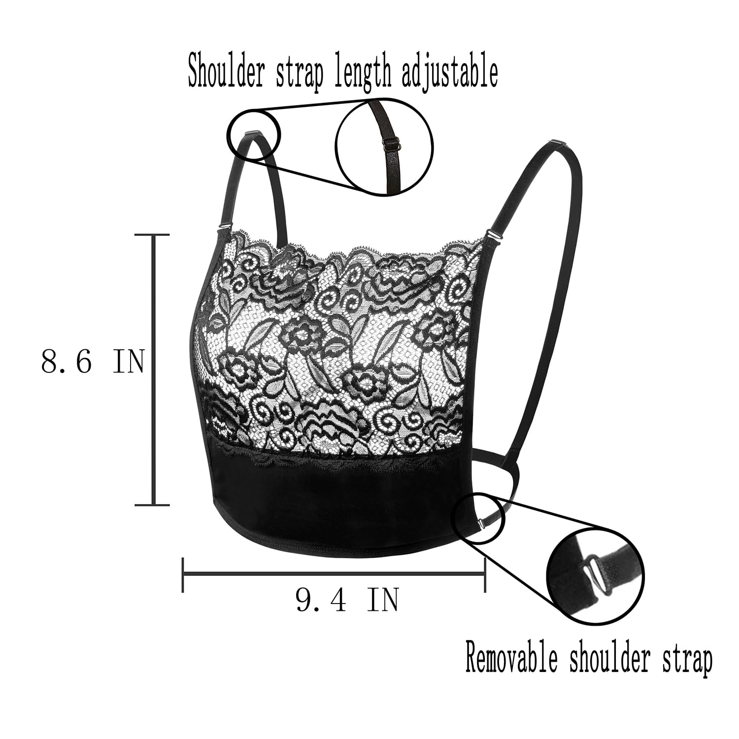 Azsmesz invisible bra cover feature illustrates quick, discreet cleavage coverage.